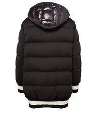 Harfang Down Puffer Coat With Varsity Stripe