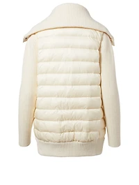 Down Wool Sweater Jacket