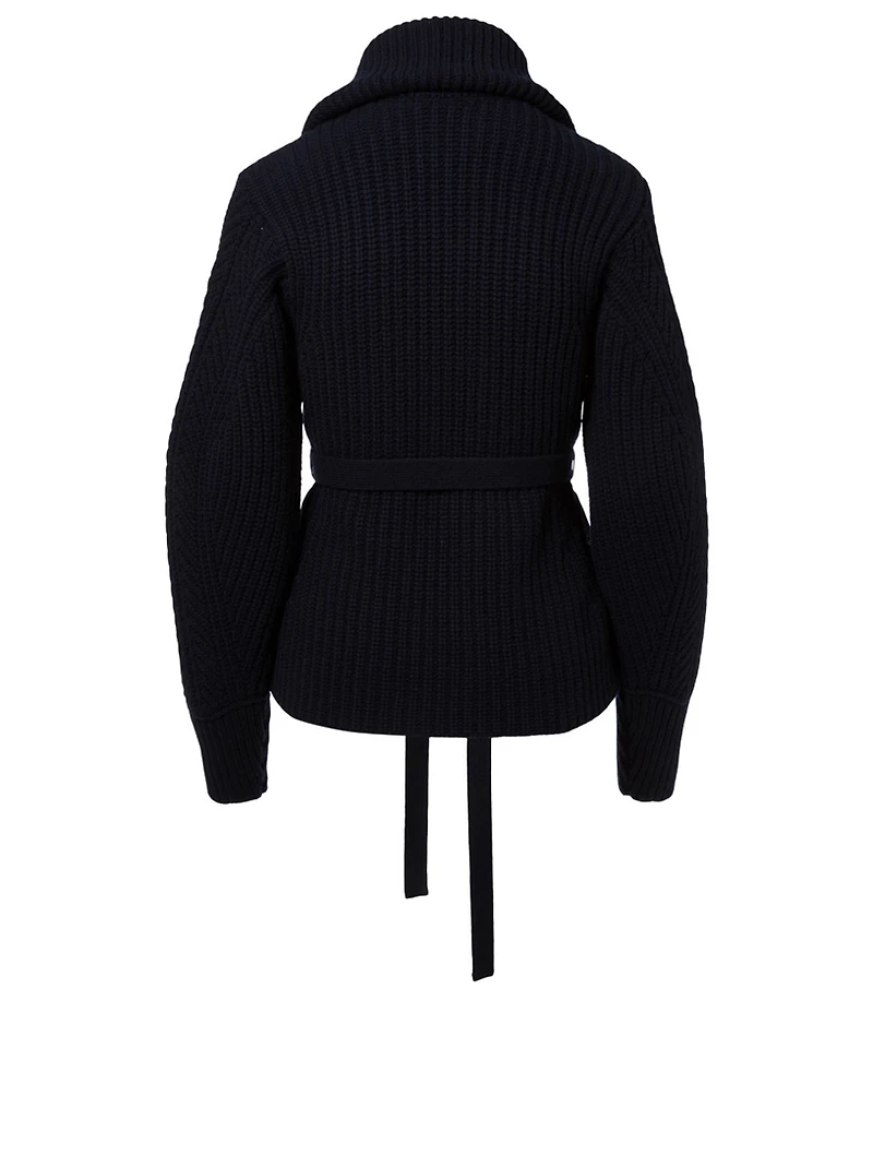 Voluminous Down Coat With Knit Base