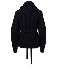 Voluminous Down Coat With Knit Base