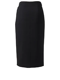 Wool Pencil Skirt With Belt