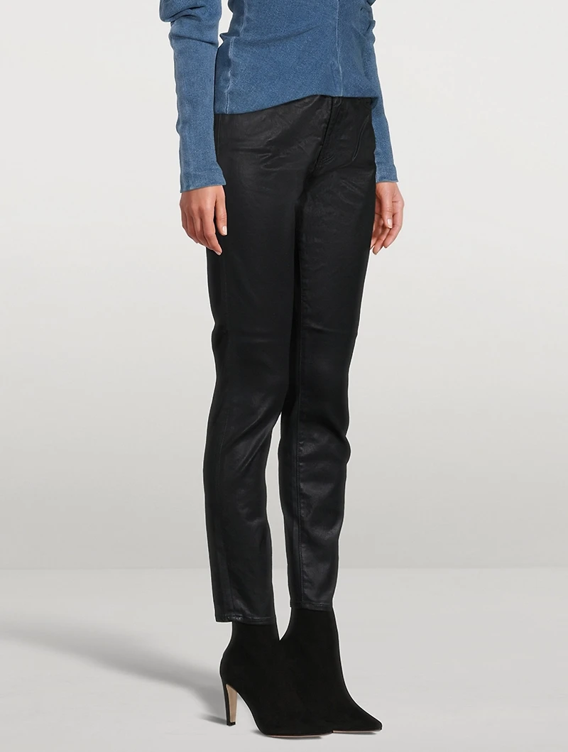 Farrah Coated Ankle Skinny Jeans
