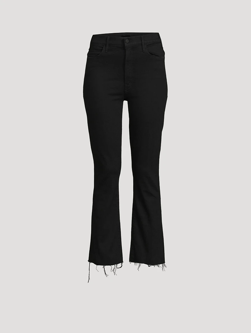 Hustler High-Rise Bootcut Jeans With Fray