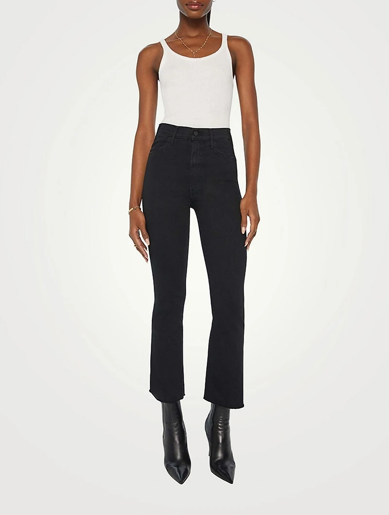 Hustler High-Rise Bootcut Jeans With Fray