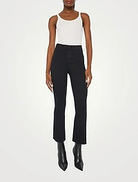 Hustler High-Rise Bootcut Jeans With Fray
