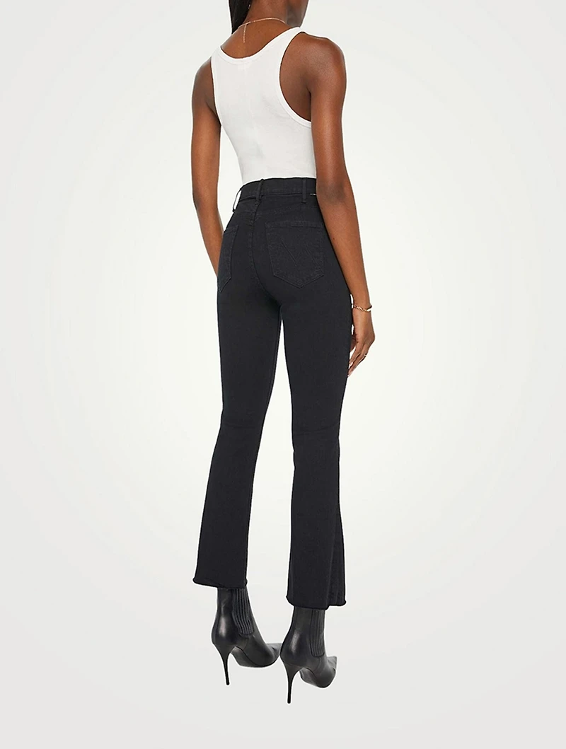 Hustler High-Rise Bootcut Jeans With Fray