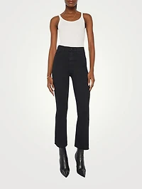 Hustler High-Rise Bootcut Jeans With Fray