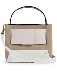 Dinky Colourblock Leather Top Handle Bag