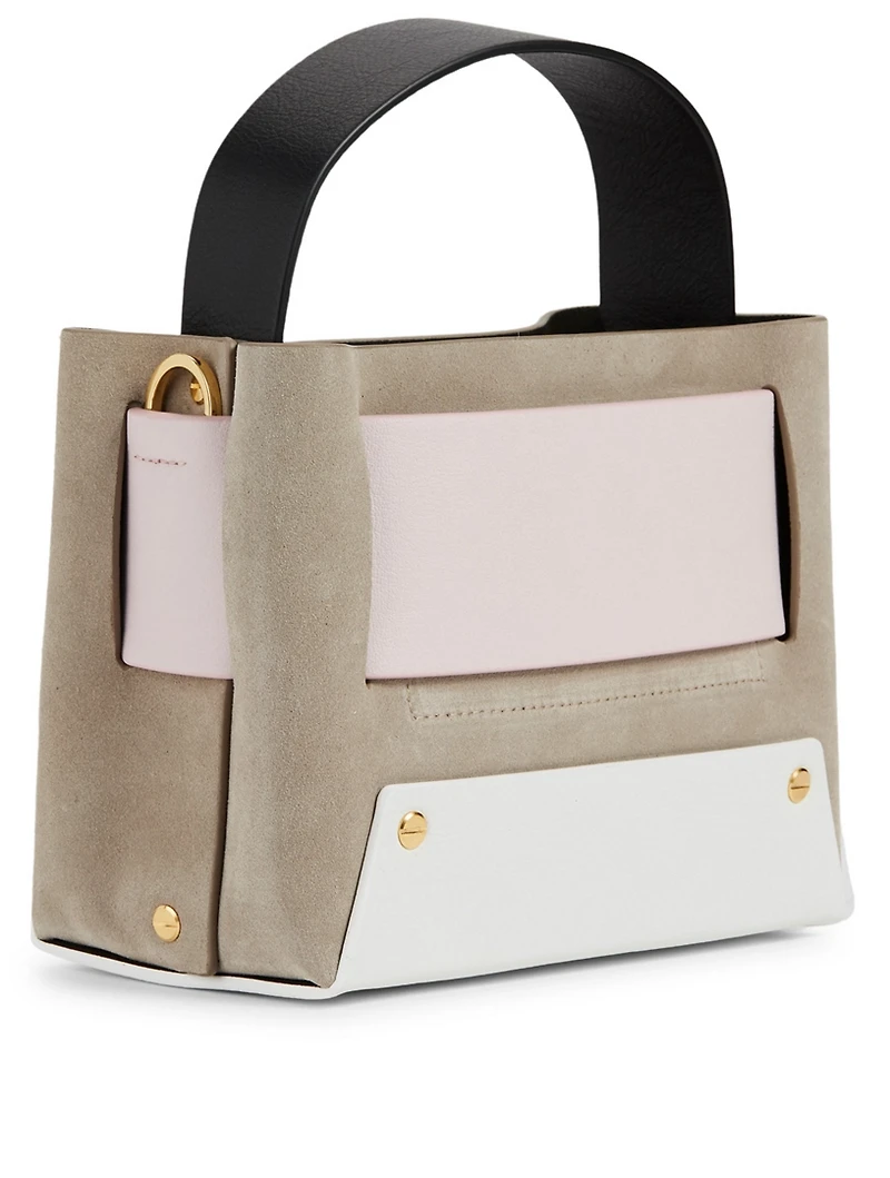 Dinky Colourblock Leather Top Handle Bag