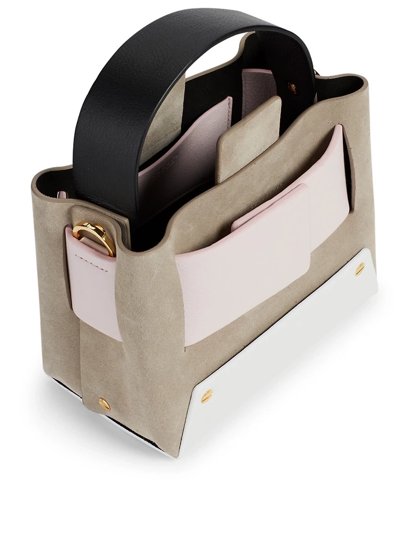 Dinky Colourblock Leather Top Handle Bag