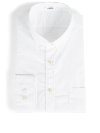 Twisted Poplin Button-Down Shirt
