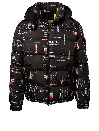 7 Moncler x Fragment Jain Down Puffer Jacket Logo Print