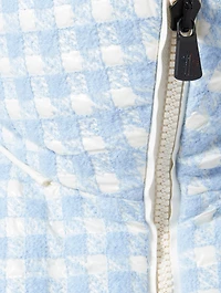 Mufule Down Puffer Jacket Gingham Check