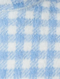 Turtleneck Sweater Gingham Check
