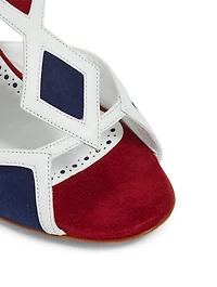 Suku Suede Harlequin Design Sandals