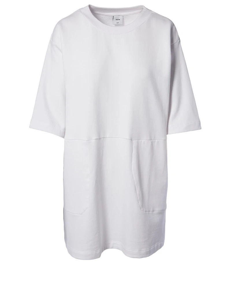 Boxy Cotton Sweatshirt Dress