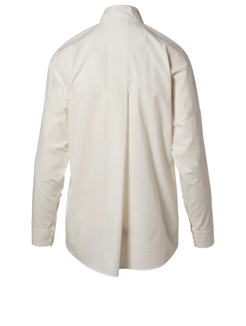 Buttoned Cold Shoulder Shirt
