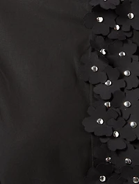 6 Moncler x Noir Poplin Button-Up Shirt With Floral Detail