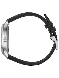 Eryx Steel Leather Strap Watch