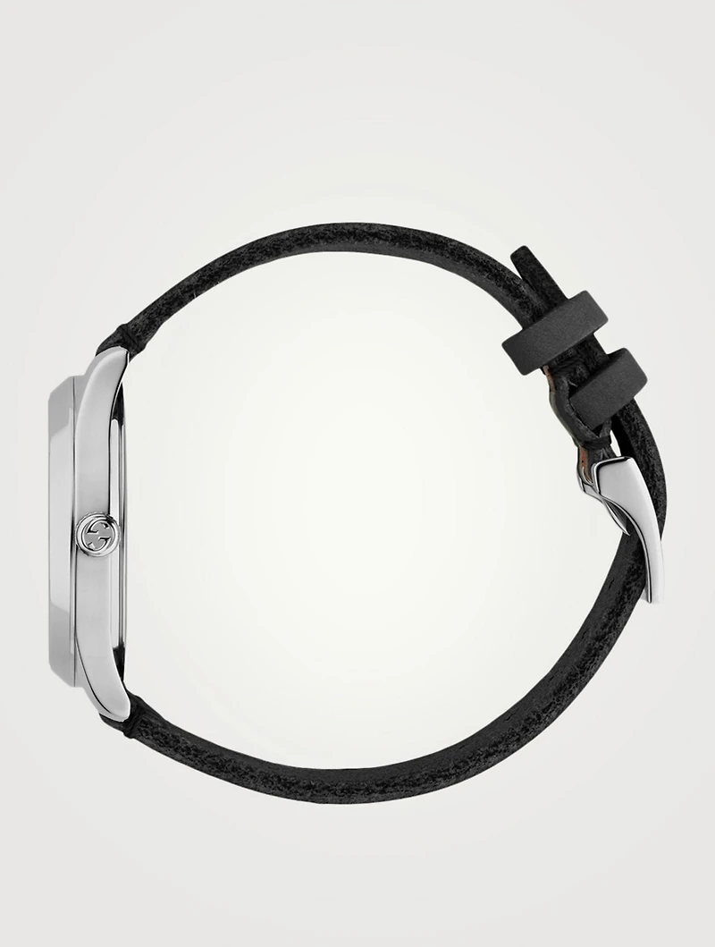 G-Timeless Leather Strap Watch