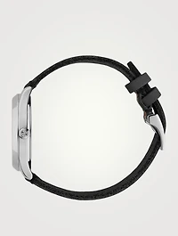G-Timeless Leather Strap Watch