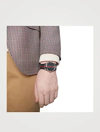 G-Timeless Leather Strap Watch