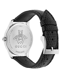G-Timeless Slim Stainless Steel Lizard Strap Watch