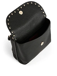 Mini Rockstud Leather Double Flap Bag