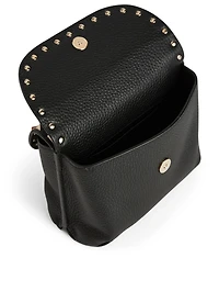 Mini Rockstud Leather Double Flap Bag
