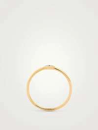 Mini 14K Gold Enamel Evil Eye Ring