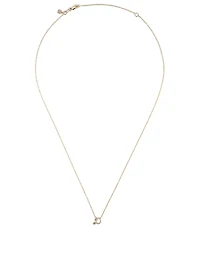 14K Gold D Iniitial Necklace With Diamonds