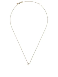 14K Gold E Initial Necklace With Diamonds