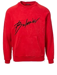Crinkled Logo Sweatshirt