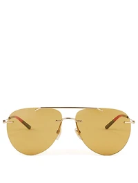 Rimless Aviator Sunglasses