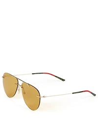 Rimless Aviator Sunglasses
