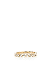 14K Gold Bezel Ring With Diamonds