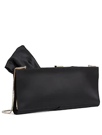 Broche Vivier Drapé Satin Clutch Bag