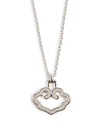 Yu Yi 18K White Gold Pendant Necklace With Diamonds