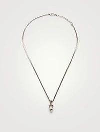Sterling Silver Wolf Head Necklace