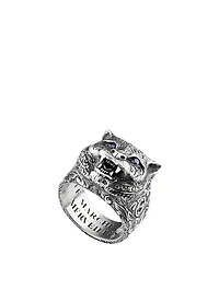 Gucci Garden Sterling Silver Feline Head Ring