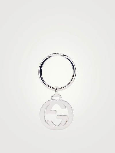 Interlocking G Sterling Silver Keychain