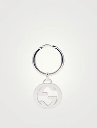 Interlocking G Sterling Silver Keychain