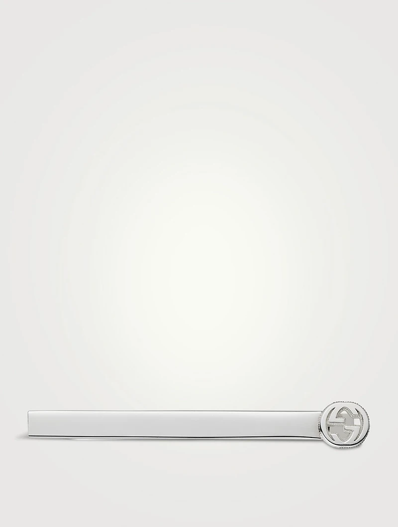 Interlocking G Sterling Silver Tie Bar