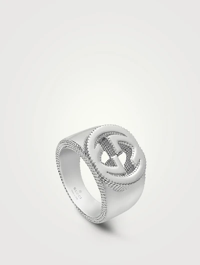 Interlocking G Sterling Silver Ring