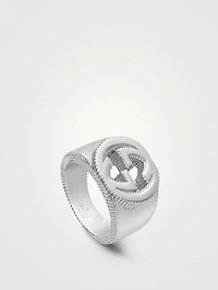 Interlocking G Sterling Silver Ring