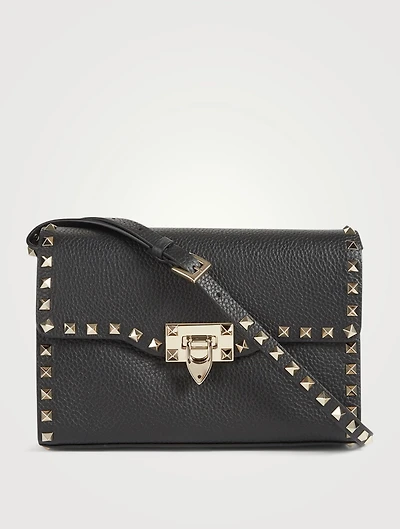 Medium Rockstud Leather Crossbody Bag