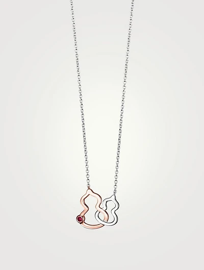 Petite Wulu Necklace With Ruby