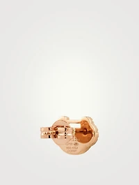 Petite Yu Yi 18K Rose Gold Stud Earrings With Diamonds And Mother Of Pearl