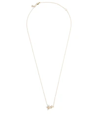 14K Gold Double Starburst Necklace With Diamonds