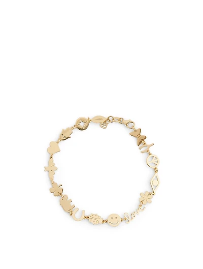 14K Gold Tiny Pure Link Bracelet